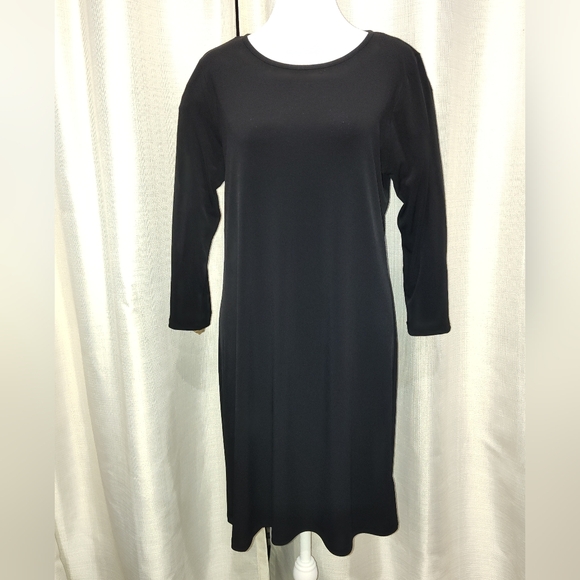 NWOT Michael Kors Black 3/4 Sleeve Shift Dress - Picture 2 of 16